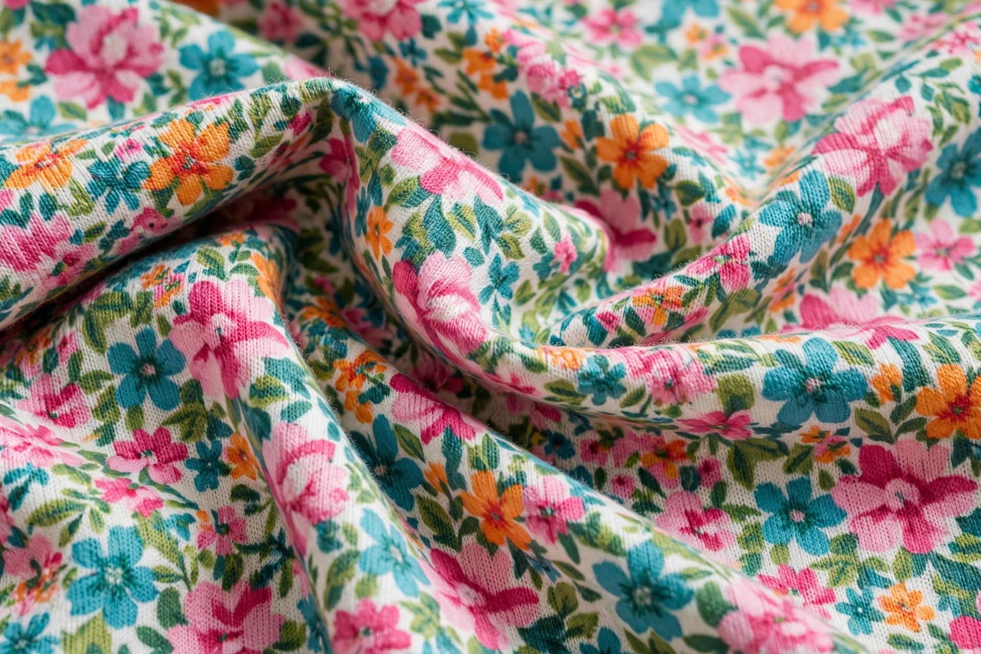 All-over printed knit fabric